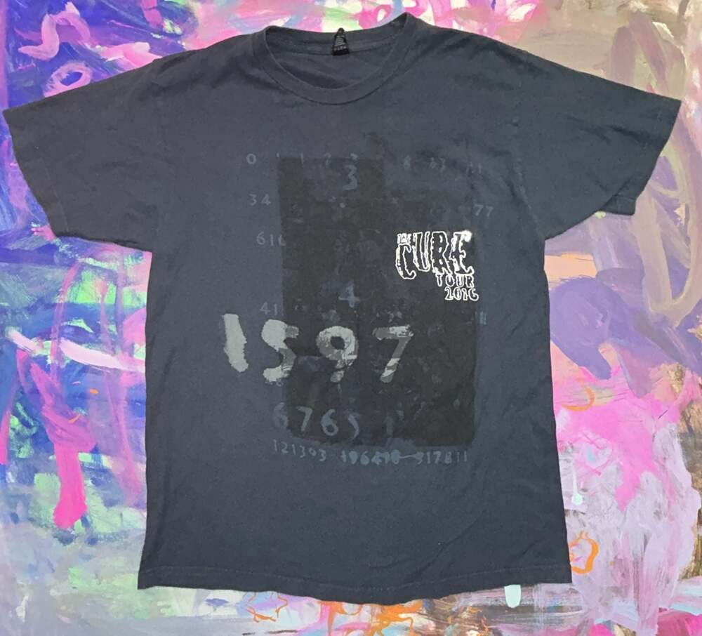 The Cure Tour 2016 Numbers Concert Band T-Shirt Size L